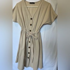 Simplee 100% Cotton Button Up Dress Size Small